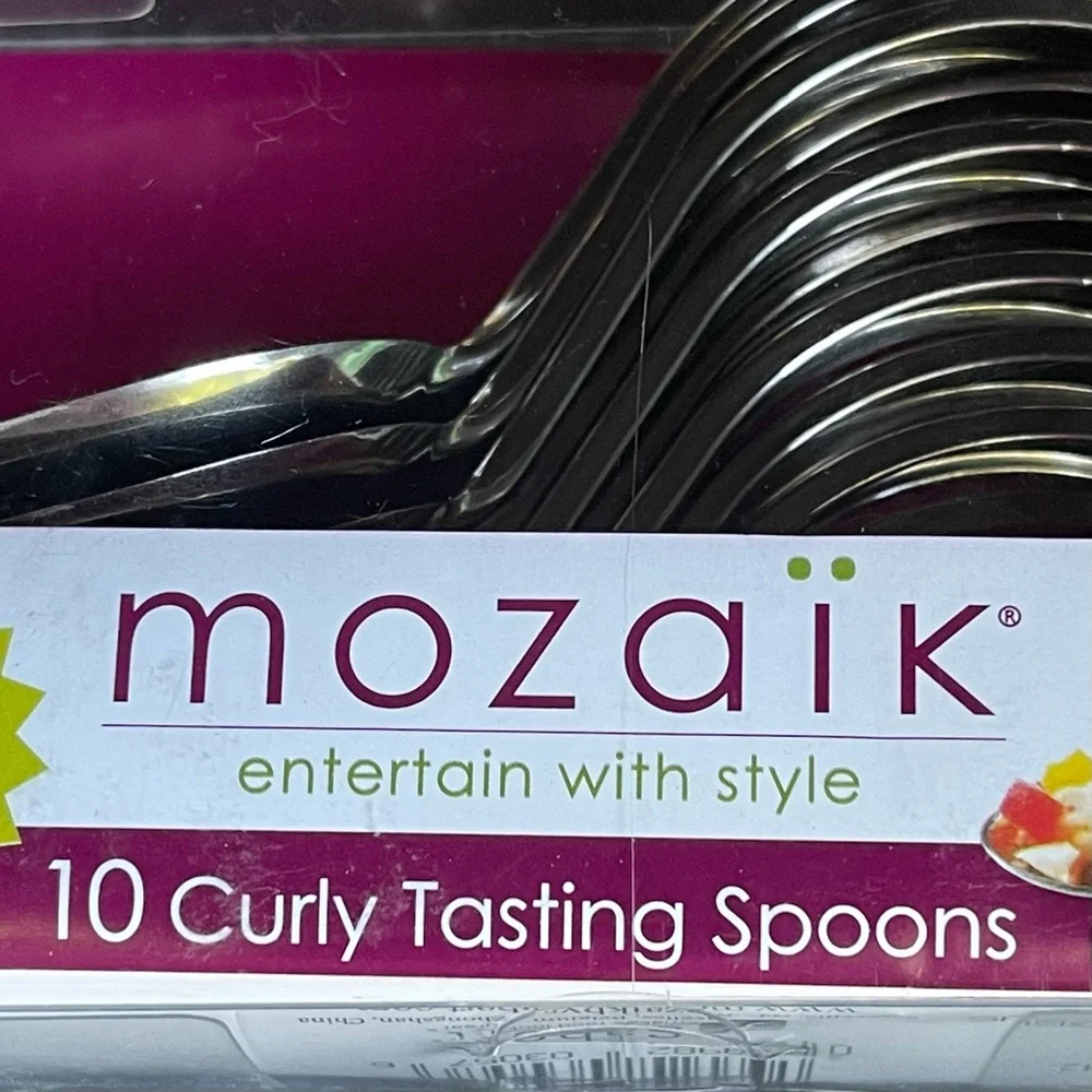 mozaik Curly Tasting Spoons - 10 Count